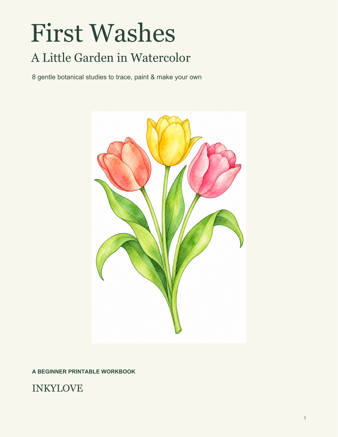 First Washes watercolor workbook cover