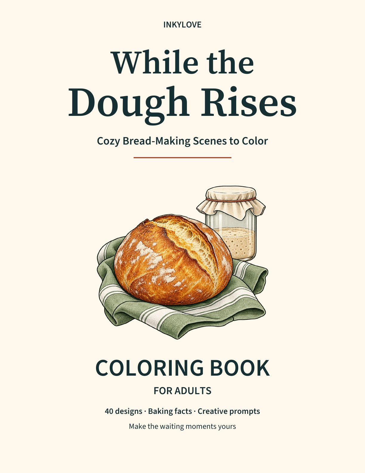 While the Dough Rises coloring book cover
